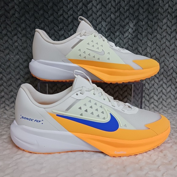 Nike Other - Nike Sonic Fly GS White Yellow Hyper Royal Running Sneakers Shoes Size 5Y